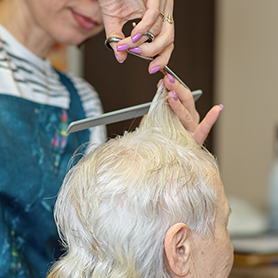 hairdressing salon at the fleet care home