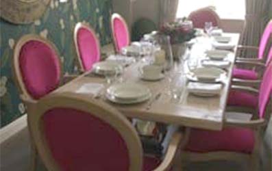 Dining area at the fleet care home