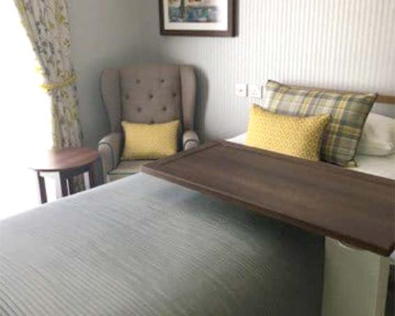 bedroom amenities at the fleet care home