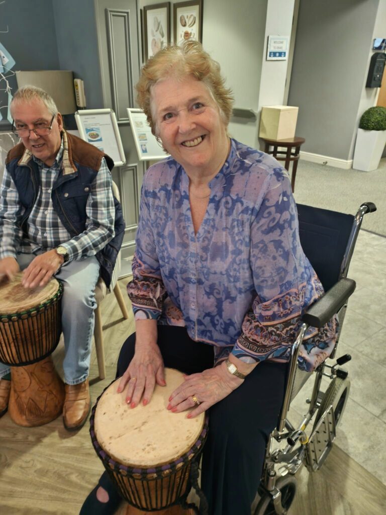 A resident drumming