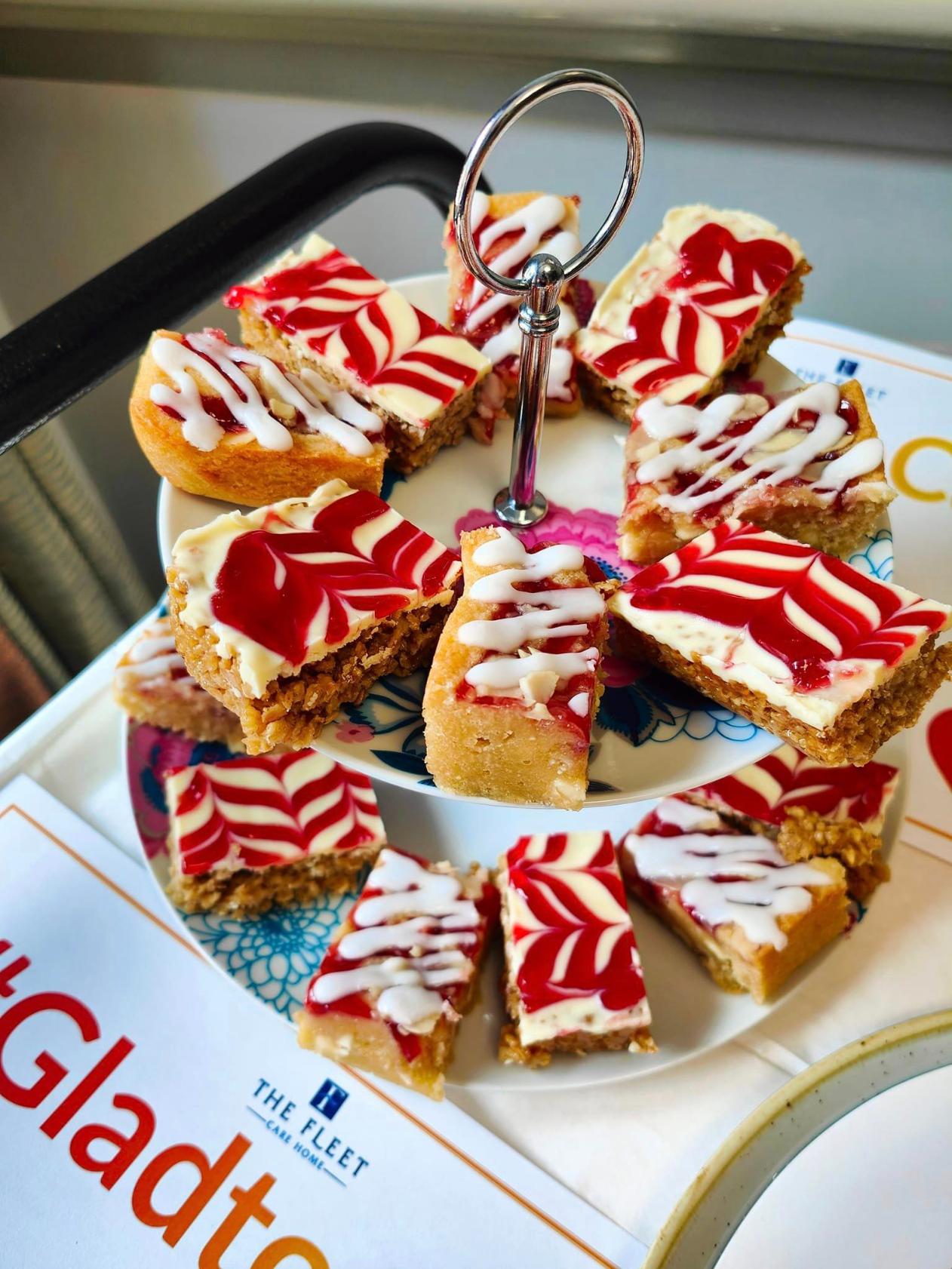 cakes made by the kitchen team for residents