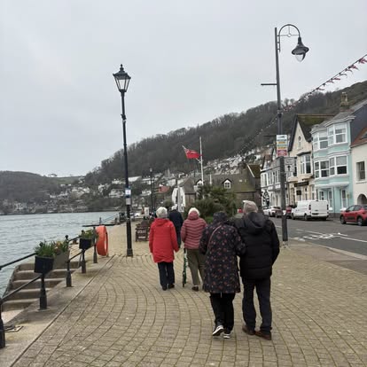 fleet residents walking through town